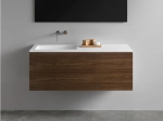 Plan vasque lavabo sur mesure : L 60 à 201 x P 40 à 51 cm, finition lisse mate, 10 couleurs au choix, Anti bactérien, résine Akrytan® teinté dans la masse, Livraison Offerte.